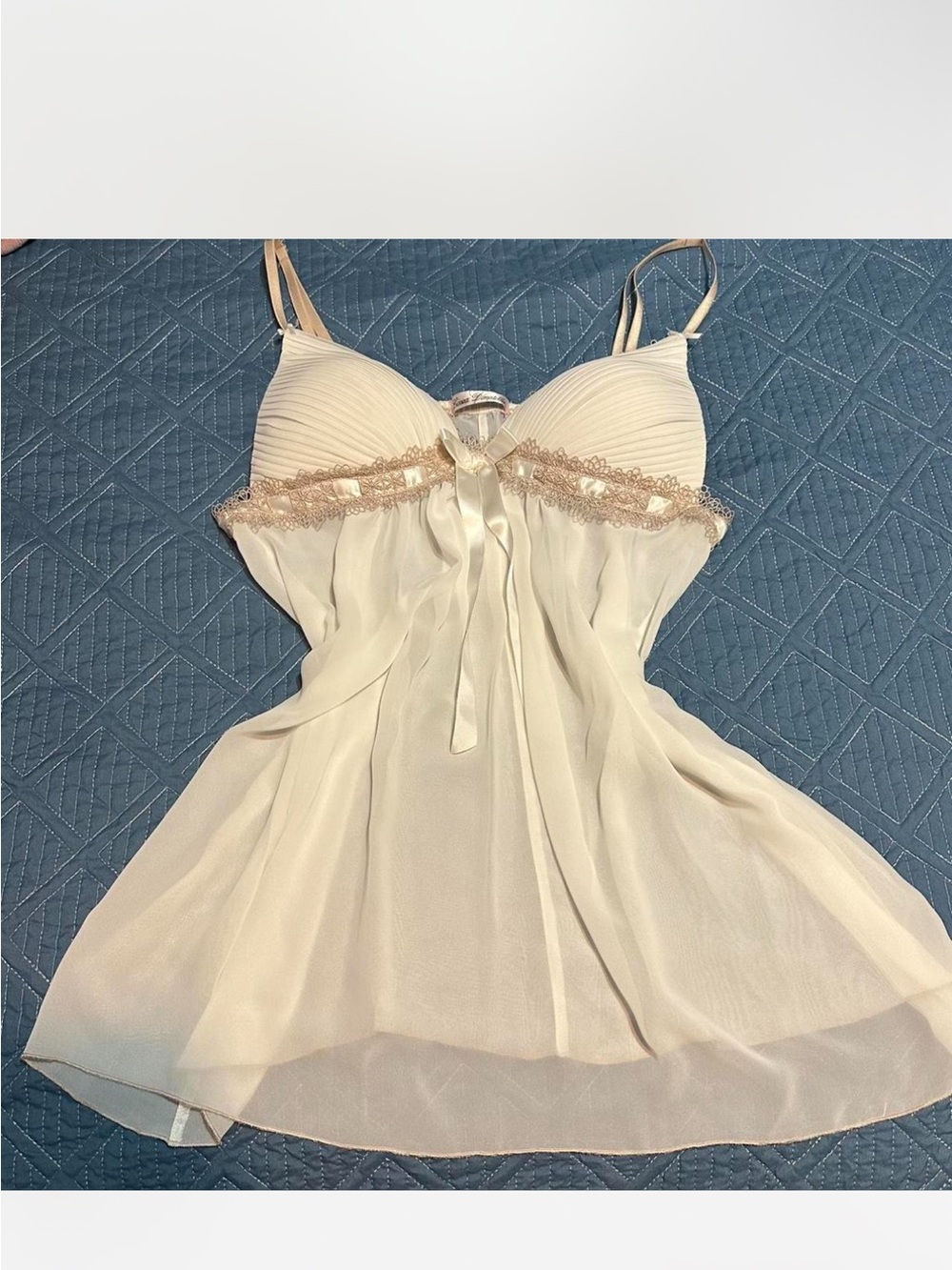 linea donatella sheer lingerie slip dress